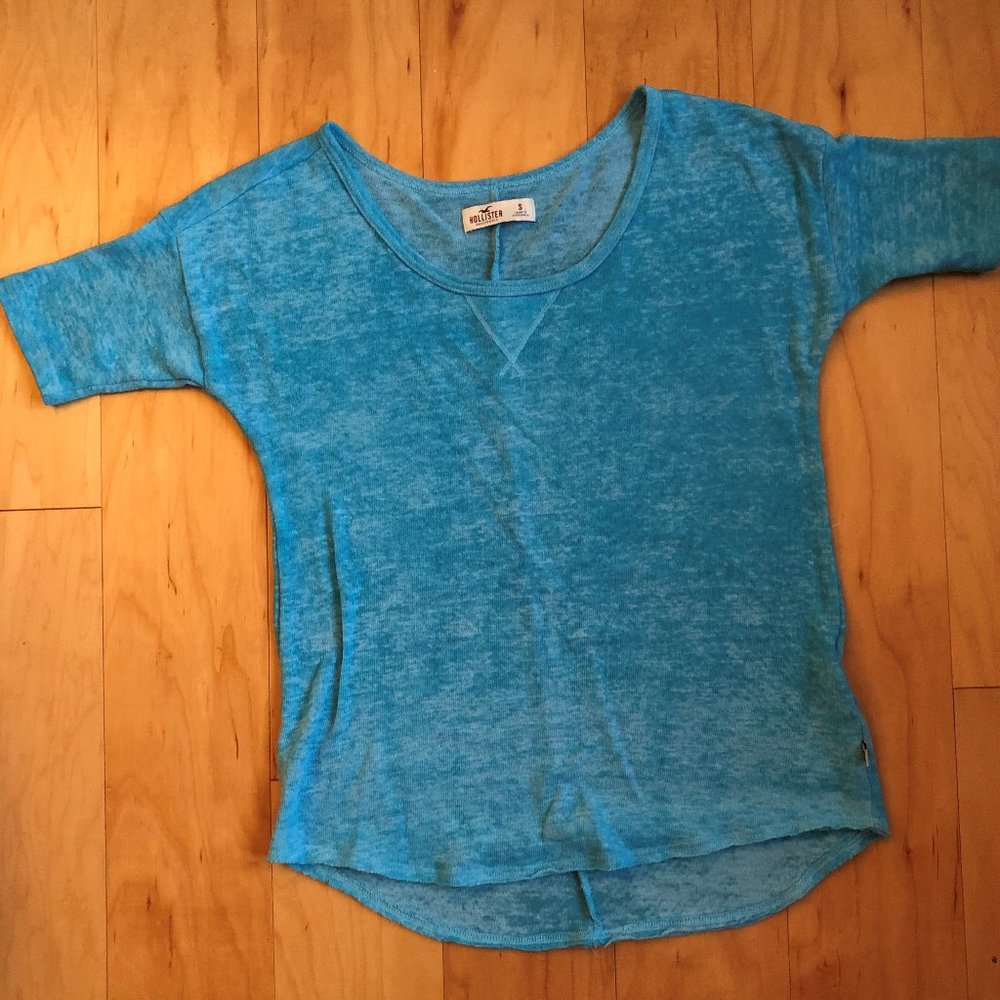 Soft, Knit, Light Blue Hollister T-Shirt